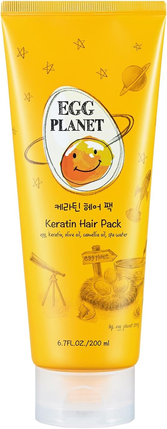 Egg Planet Keratin Pack, Extreme Damage Care, Rich Keratin Making Hair Smooth and Moisturizing for Damaged Hair, No Artificial Color, 200ml