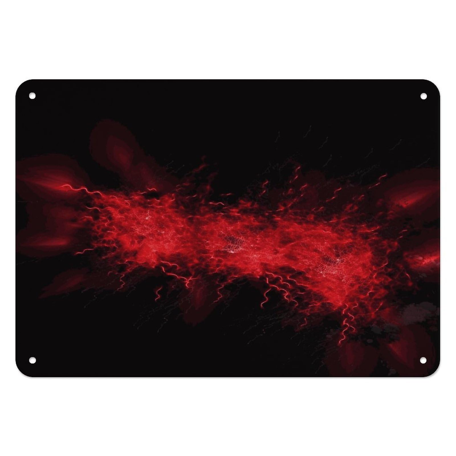 Fodpand Style Explosion Burst Red Black Retro Vintage Metal Tin Sign,Wall Art Decor Garden Plaque Poster For Bedrooms Yard Bars Pubs Patios Porches 7.9X5.5 Inch