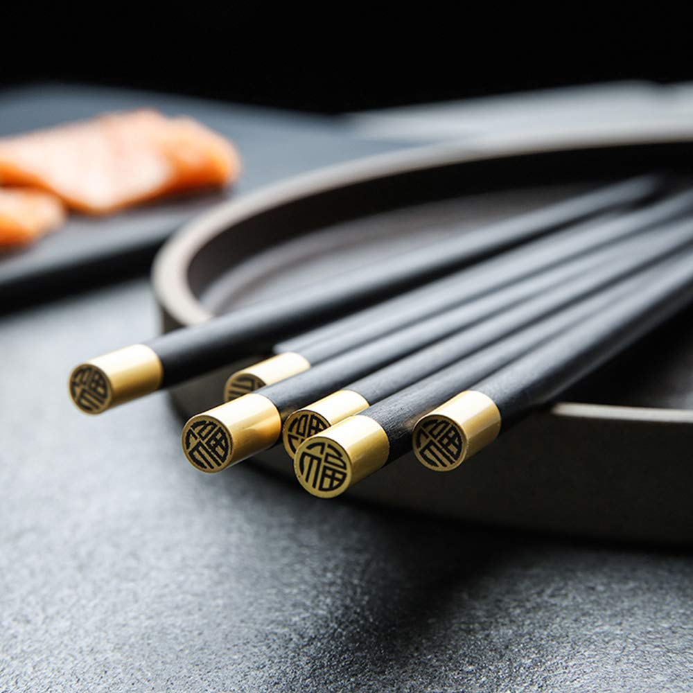 Wiederverwendbares japanisches Essstäbchen-Set aus Holz, Reise-Essstäbchen mit Etui, wiederverwendbares chinesisches koreanisches tragbares Essstäbchen-Utensil, spülmaschinenfest, Sushi-Essstäbchen
