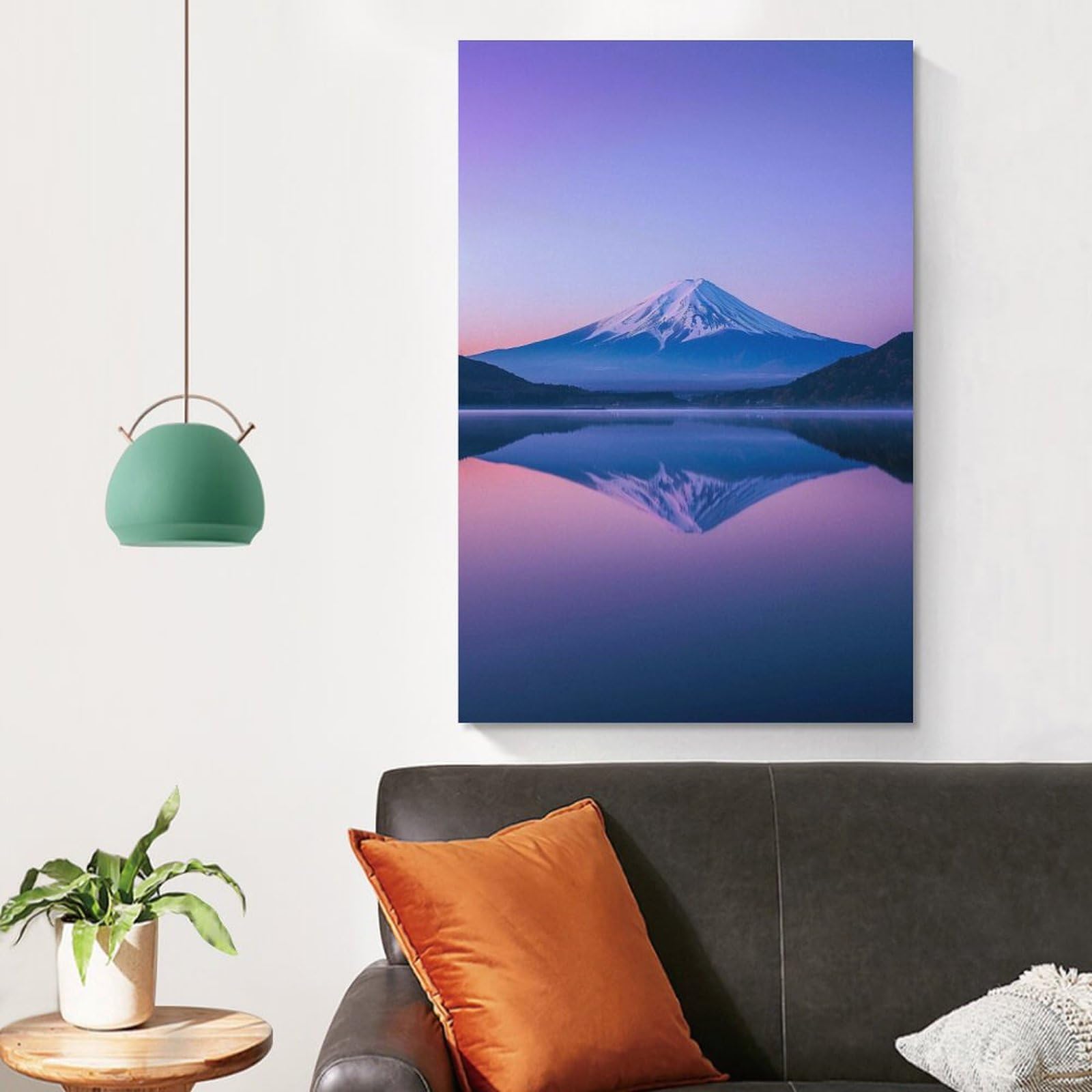 Amazon.co.jp: 絵画 シンプルで優雅な富士山の風景インテリア 絵画