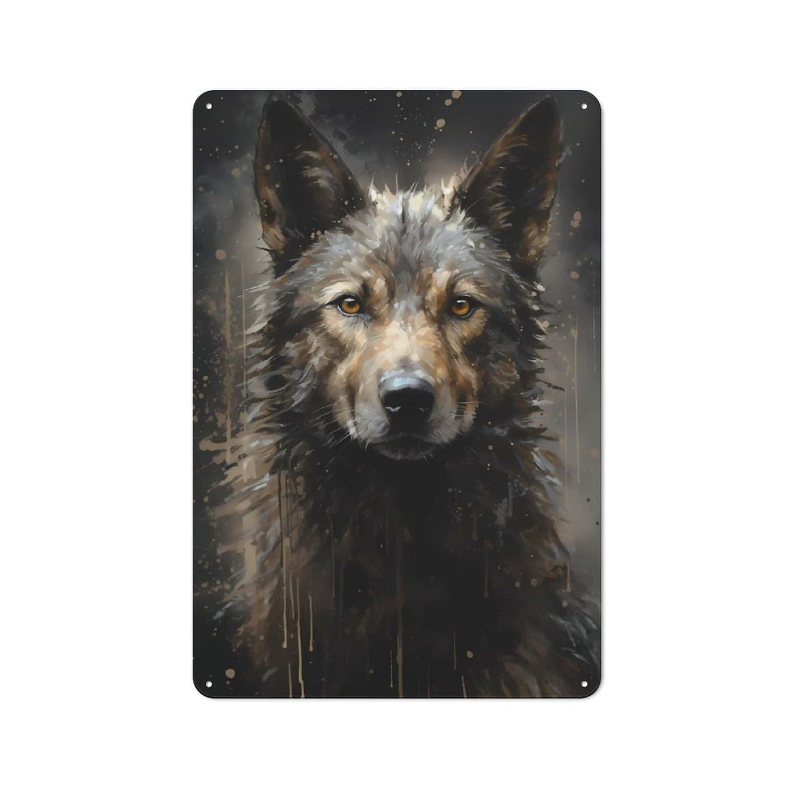 Junmoney Siberian Husky Dog Tin Wall Plaque 30X20cm With For Home Bar Wall, For Kitchen And Home Bar Decor, For Home Office And Studio Walls