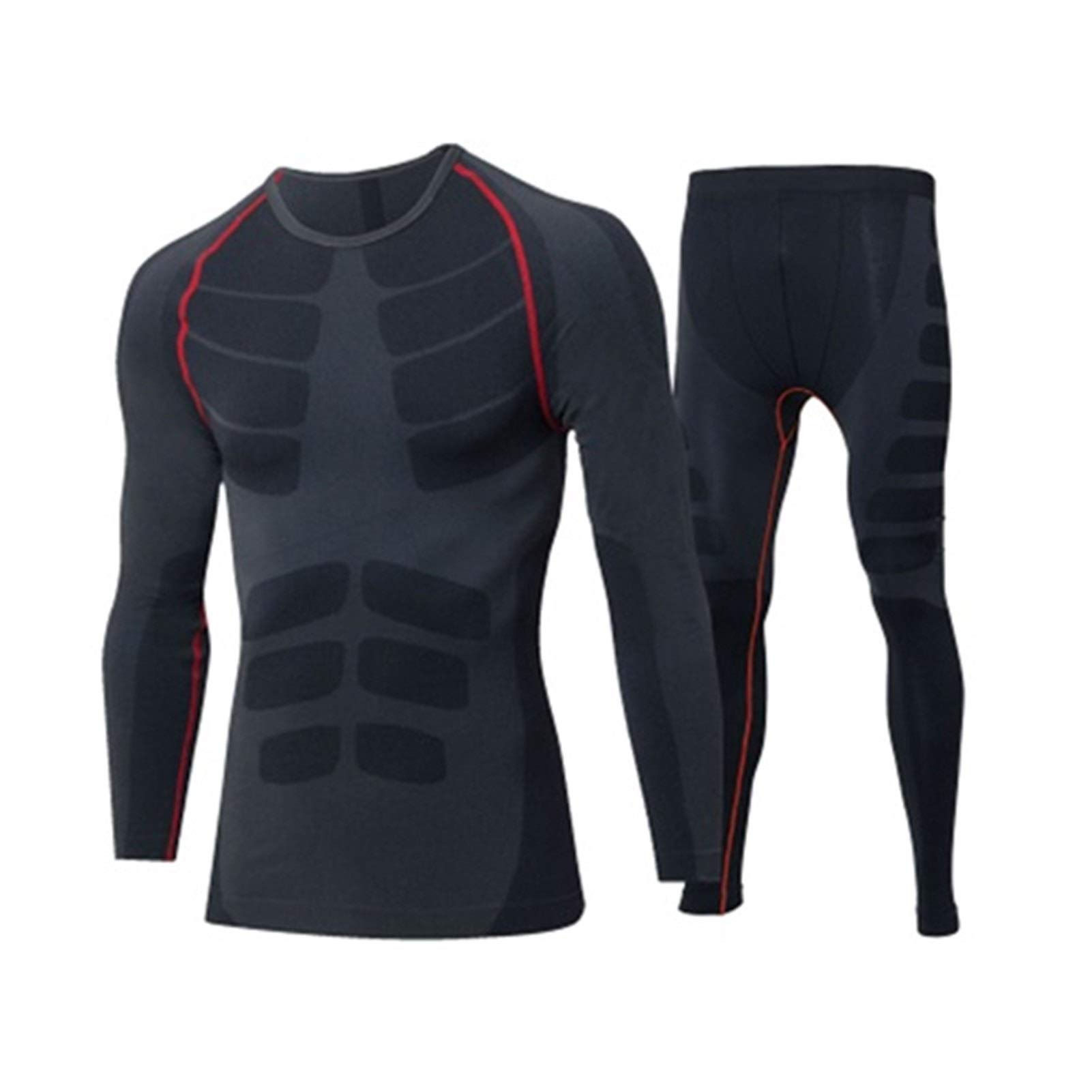 Inverno Biancheria Intima Termica Set Intimo Termico Caldo Maschio Secco Rapida Stretch Uomo Cloth (Color : Blue, Size : L.)