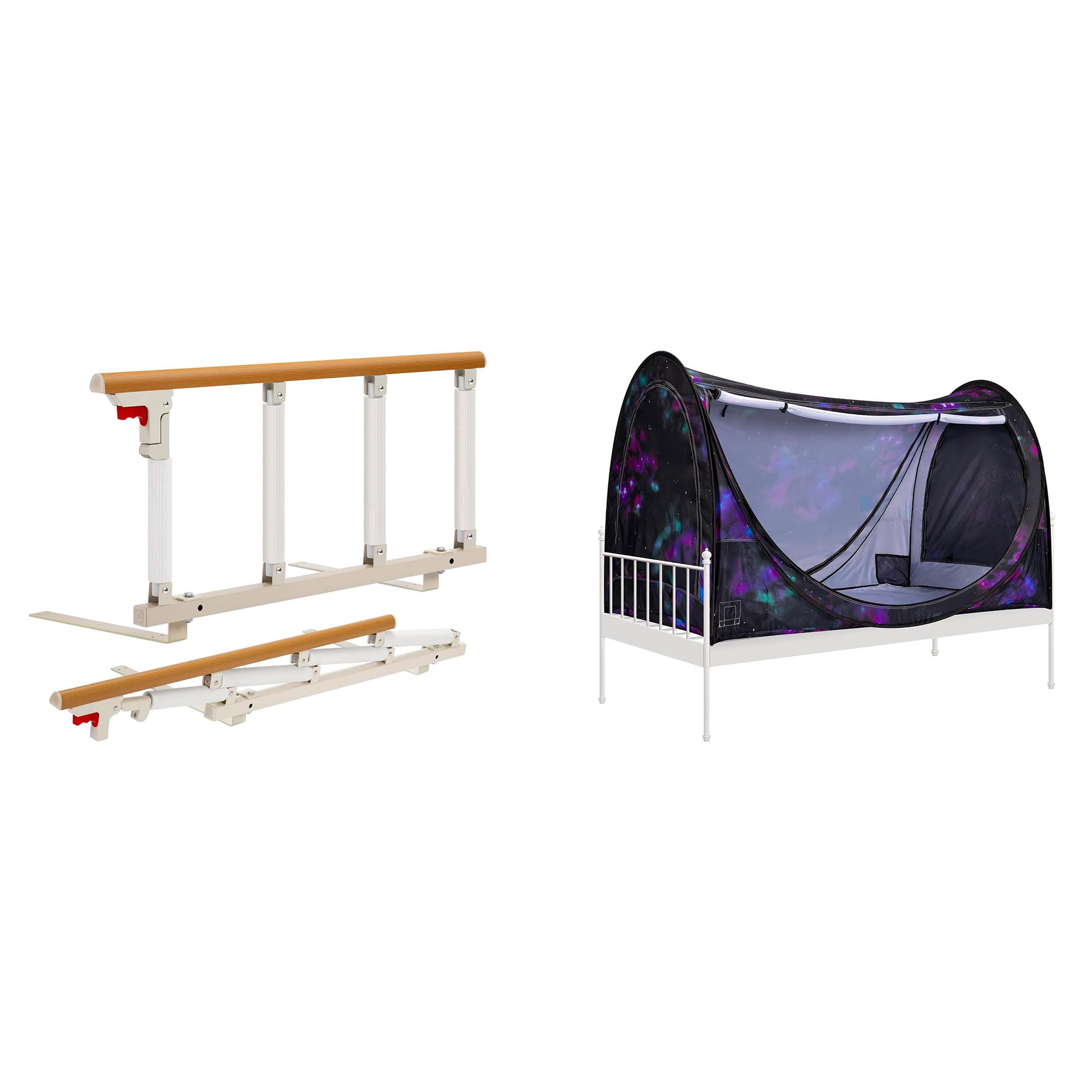 VIVOHOME Bed Rail for Elderly Adult Safety Pop-Up Bed Tent Twin Size