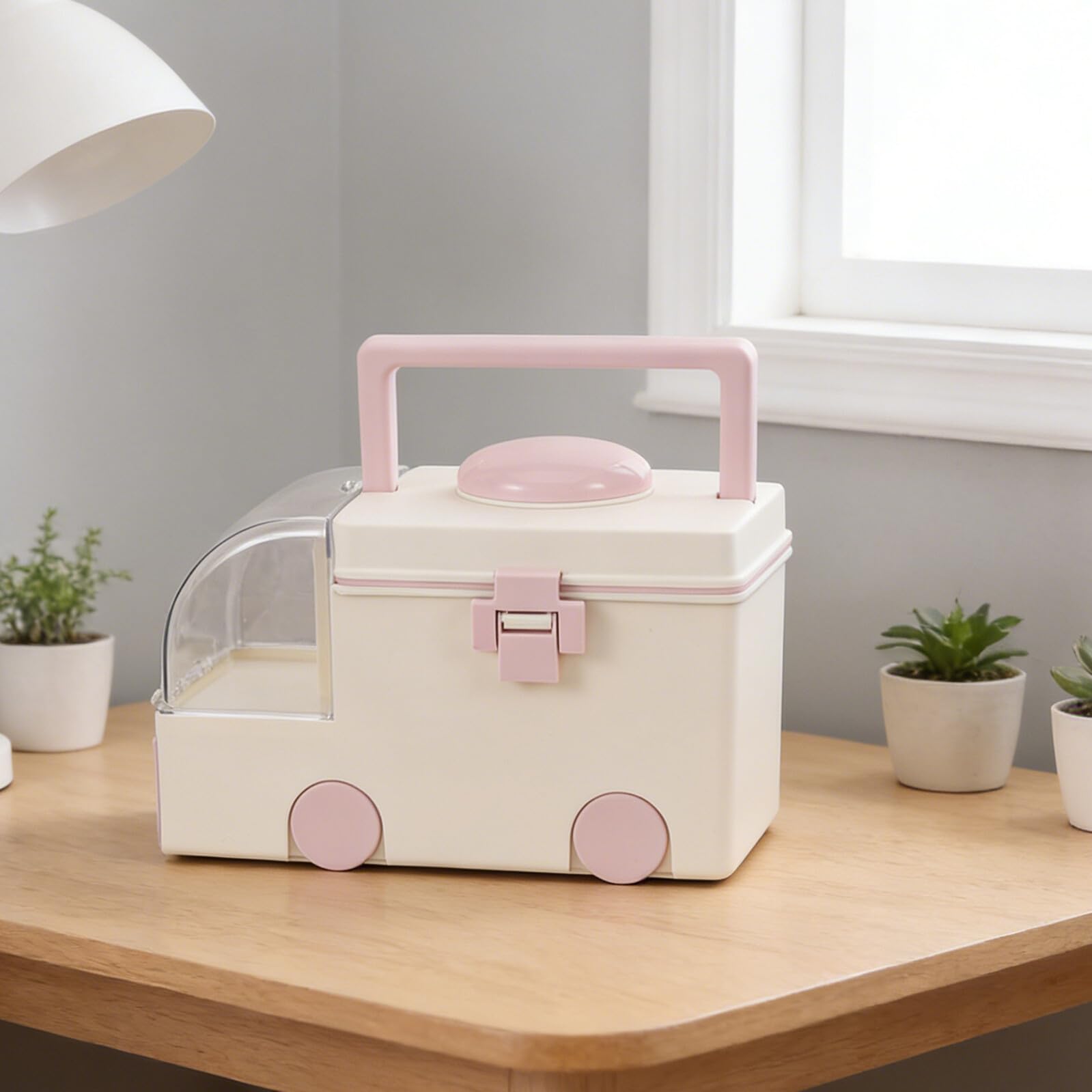Ipetboom Caja Organizadora Médica Portátil Grande para Primeros Auxilios, Maletín Multiusos con Asas, Contenedor Metálico Resistente al Agua para Almacenamiento de Medicamentos en Hogar,