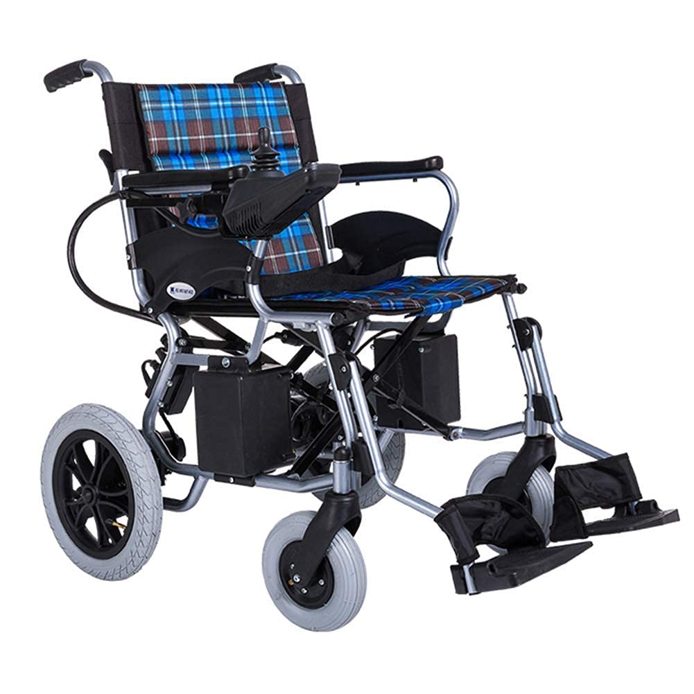 Wheelchair Portable 30.5Kg Foldable And Lightweight Powered Wheelchair 360 Joystick Weight Capacity 100Kg Seat Width 44Cm Fdg