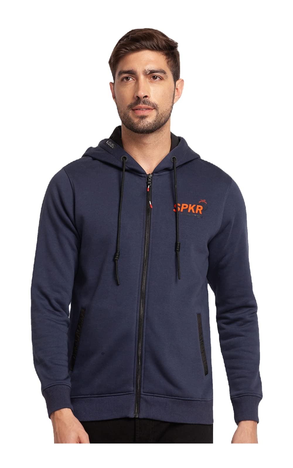 spykar Men's Cotton Hooded Sweatshirt (MSS02BBLW169)-picture-43