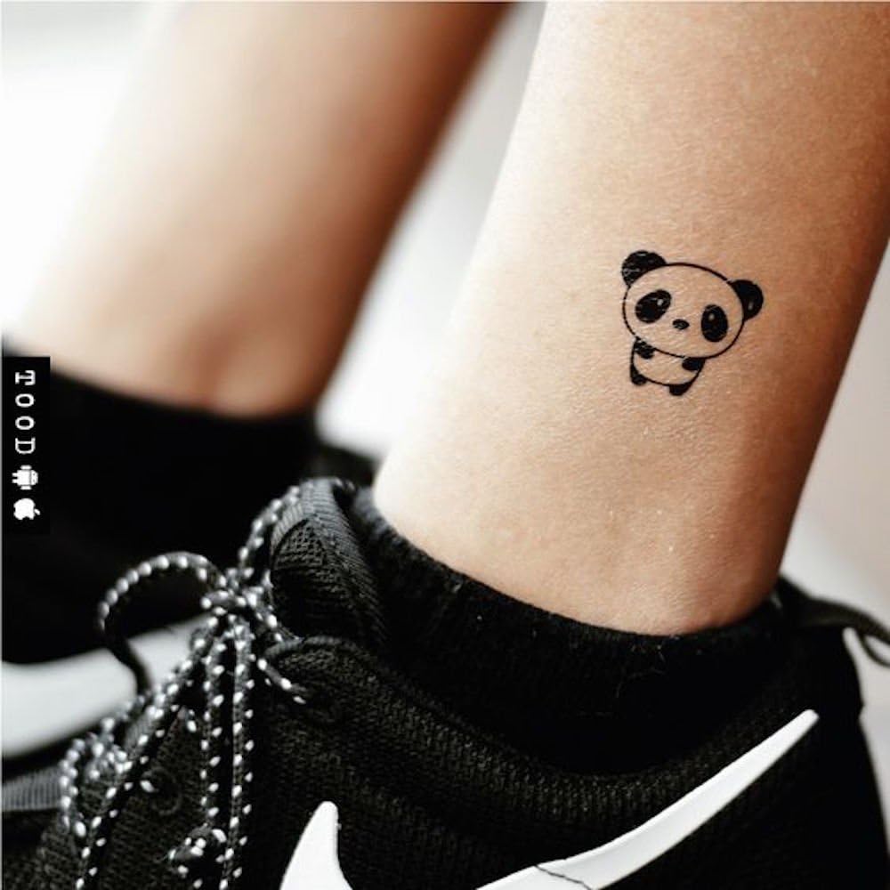 Tatouage Temporaire Panda De Dessin Anime Mignon 2 Pieces Ohmytat Com Amazon Fr Beaute Et Parfum