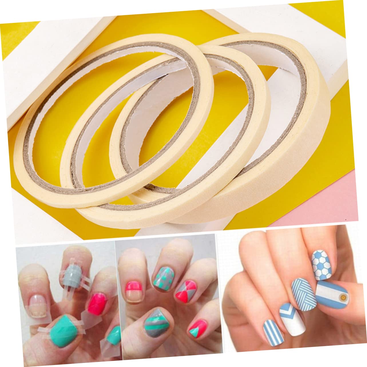 Healeved 18rollos Cinta Adhesiva Para Arte De Uñas De Cinta De Enmascarar Para Salones y Uso Casa Para Separar Esmalte De Uñas No Tóxica Ácido