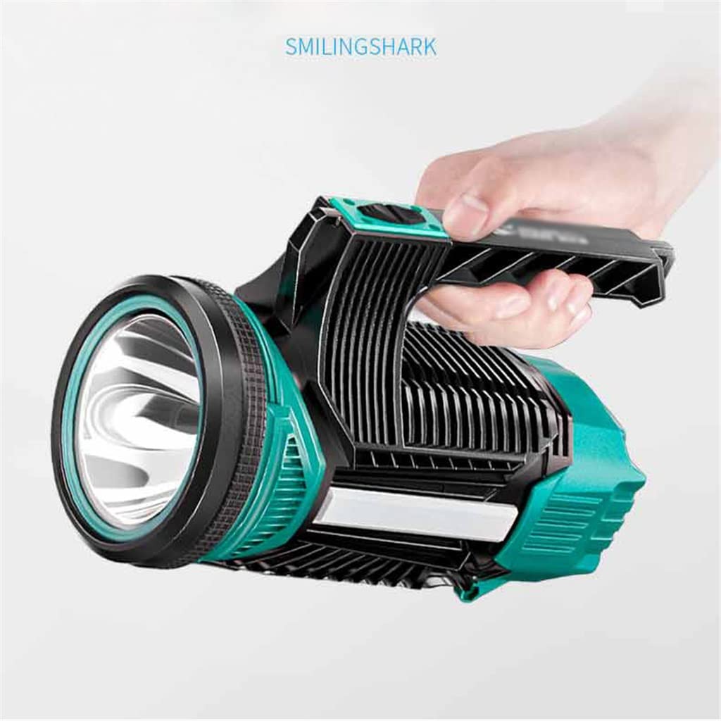 Lampe de Poche d'Urgence Lumière Forte Rechargeable Extérieur Super Lumineux Multifonction Durable Longue Durée de Vie de la Batterie Projecteur (Couleur : A Taille : 23 * 12 * 16cm) (Couleur : A, Tai