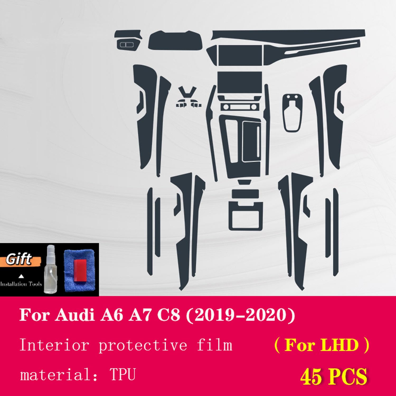 Pellicola Protettiva In TPU Per Schermo Auto, Anti-graffio E Trasparente, Per Audi A6 2025 (sinistra/destra)