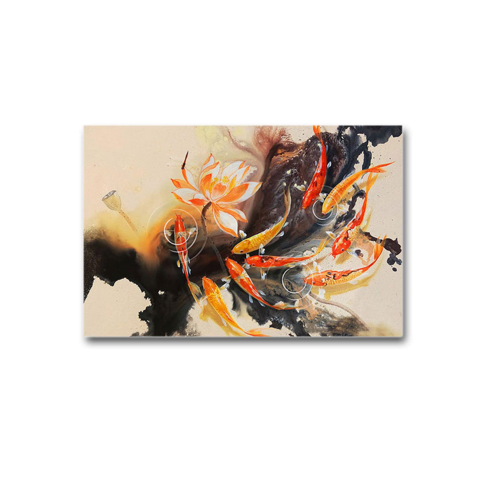 魚の水彩画額縁付き 【公式通販】