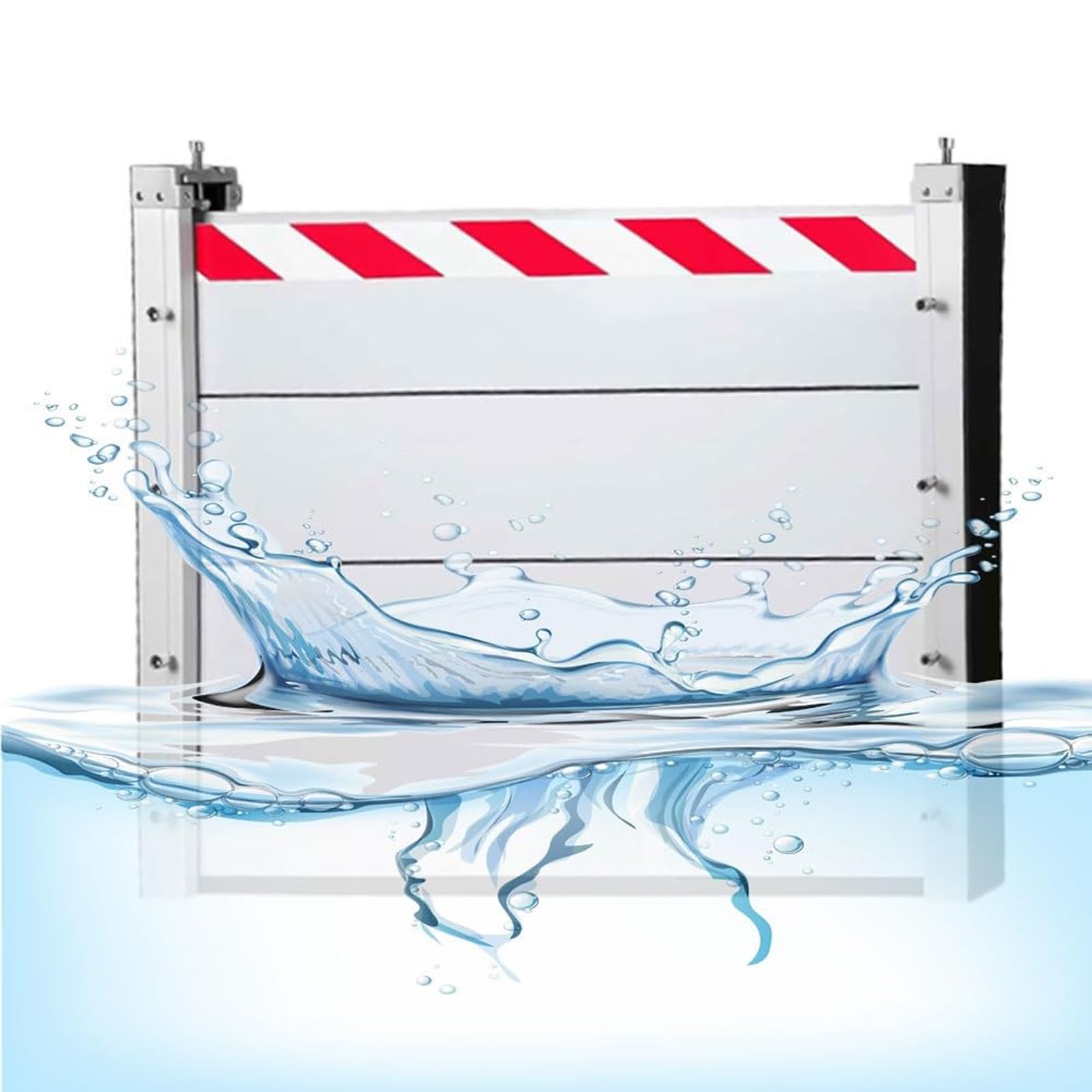 Barrière anti-inondation de garage pour éviter l'eau dans la maison