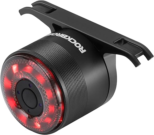 Miniatura 1 de ROCKBROS Luz trasera para bicicleta, luz trasera recargable, 5 modelos, impermeable, 5-80 horas