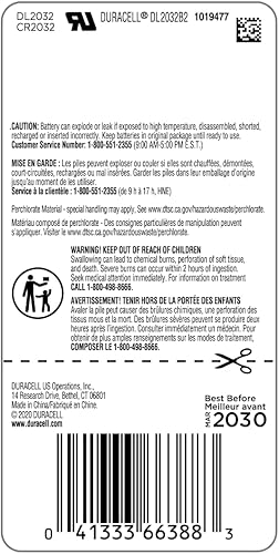 Miniatura 2 de DURACELL CR2032 - Batería de litio de 3 V, características de seguridad para niños, paquete de 2 unidades, batería de litio para llavero, control