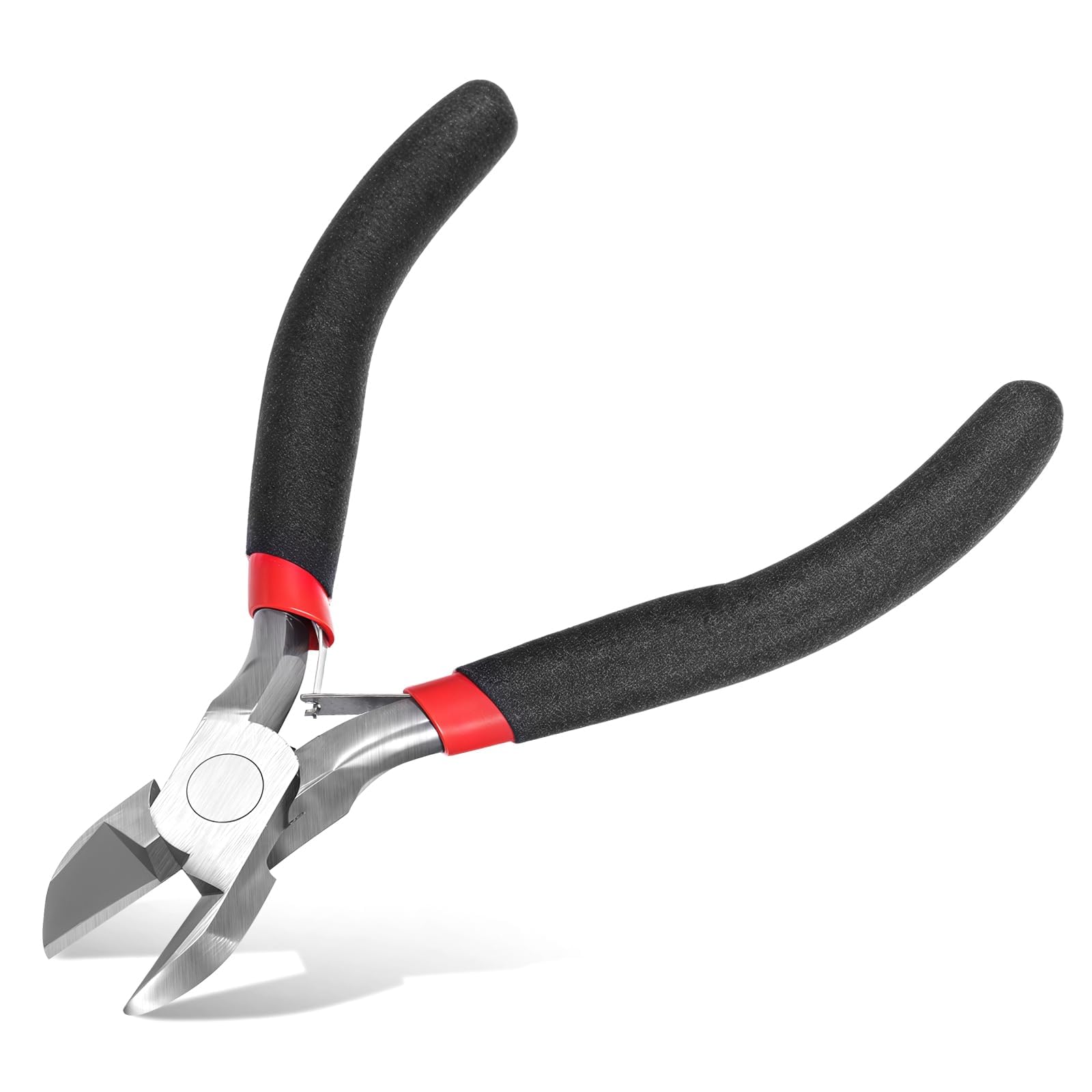 Fogcosy Silver 1Pcs Wire Cutters, Precision Cutting Pliers, Ultra Sharp Wire Snips Wire Clippers, Spring Loaded Flush Cutter, Diagonal Cutting Pliers For Jewelry Making Crafting, Wire Cutters Set