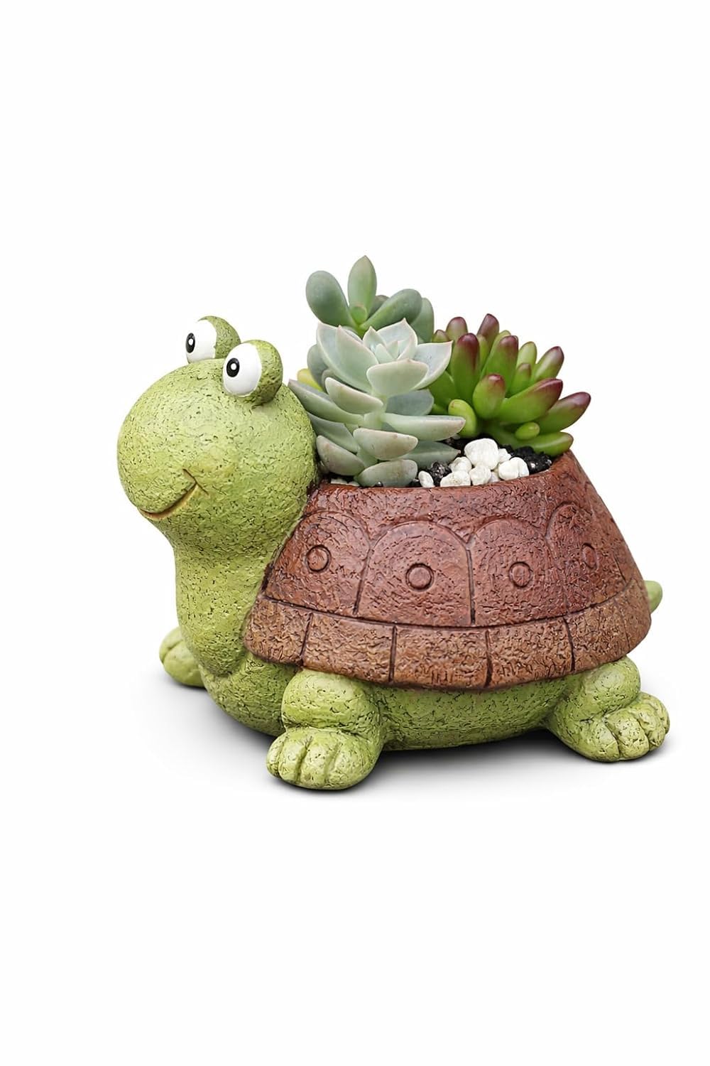 Planter Pot for Indoor & Outdoor Plants – Decorative Resin Creative Mini Gamla Flower Pot for Home & Office Desk Décor – Small Cute Plant Container (Plant Not Included) (Turtle, 1)-image-45