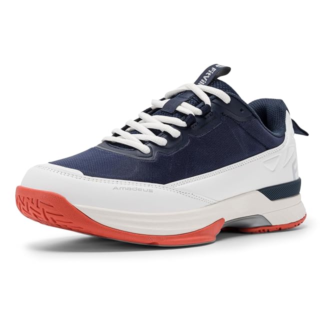 FitVille Wide Tennis Shoes for Men Pickleball Shoes Lightweight Breathable All Court Athletic Shoes with Arch Support Wide
