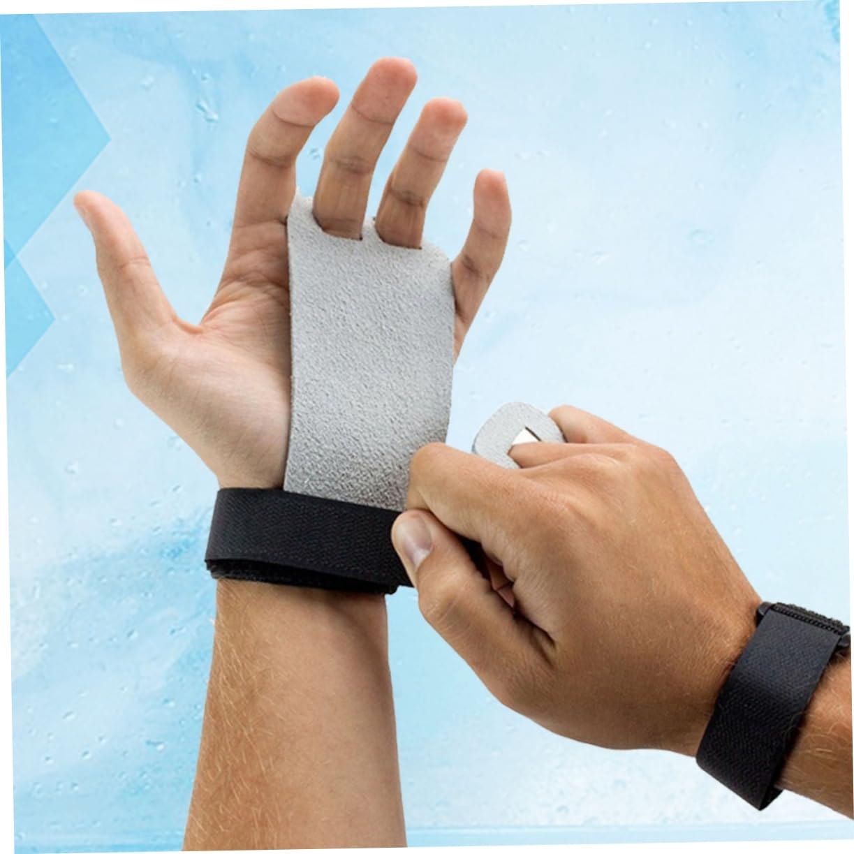 KICHOUSE Leather Palm Protector Gloves Work Out Gloves Gym for Women Hand Grips Grip Strengthener Size (Grey)