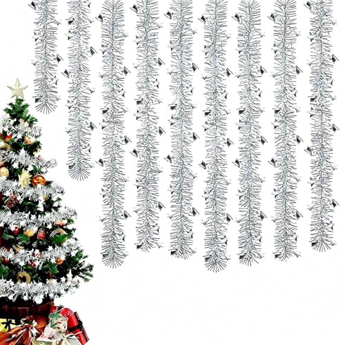 Yeria 9 teilige Stern Lametta Girlande, 2m Weihnachtsdekoration für...