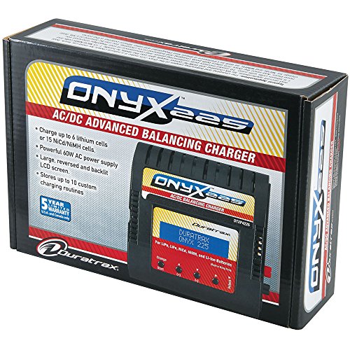 Duratrax Onyx 225 Ac/Dc Advanced Lipo / Nicd / Nimh Battery Pack Balancing Charger With Standard, Star Plug And Electrifly Balance Board Adapters And Ac And Dc Power Cords #TOP5