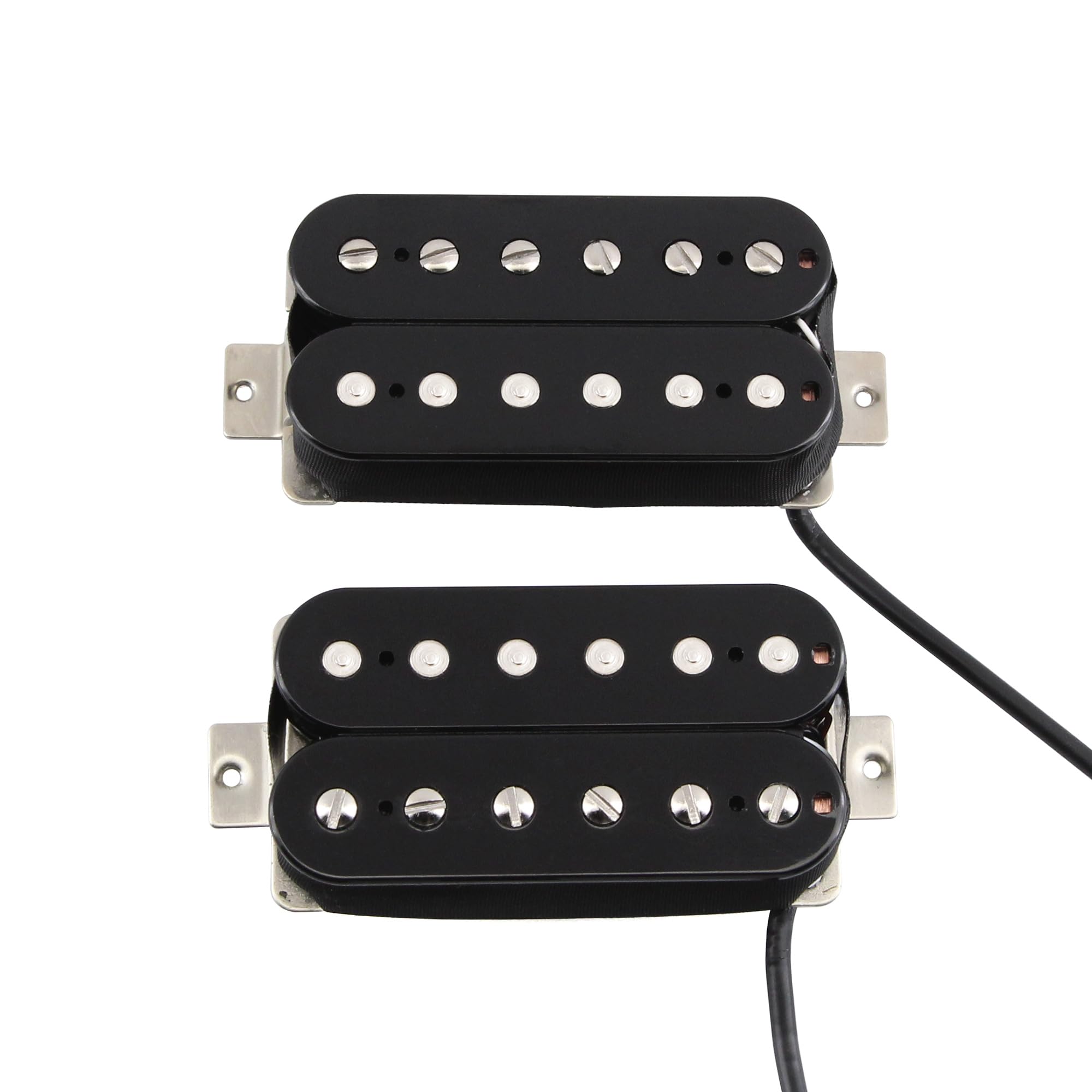 FLEOR Alnico 2 Humbucker Pickup HBA2 gitara elektryczna Humbucker Neck and Bridge Pickup Set, czarna
