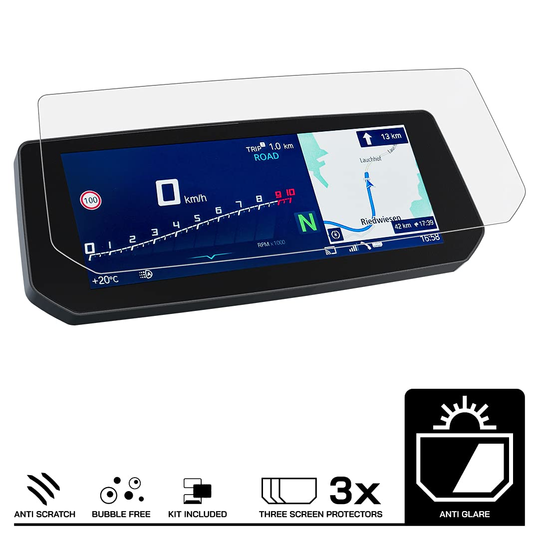 Speedo Angels Dashboard Screen Protector compatible with R1250RT (2021-) 3 x Anti Glare
