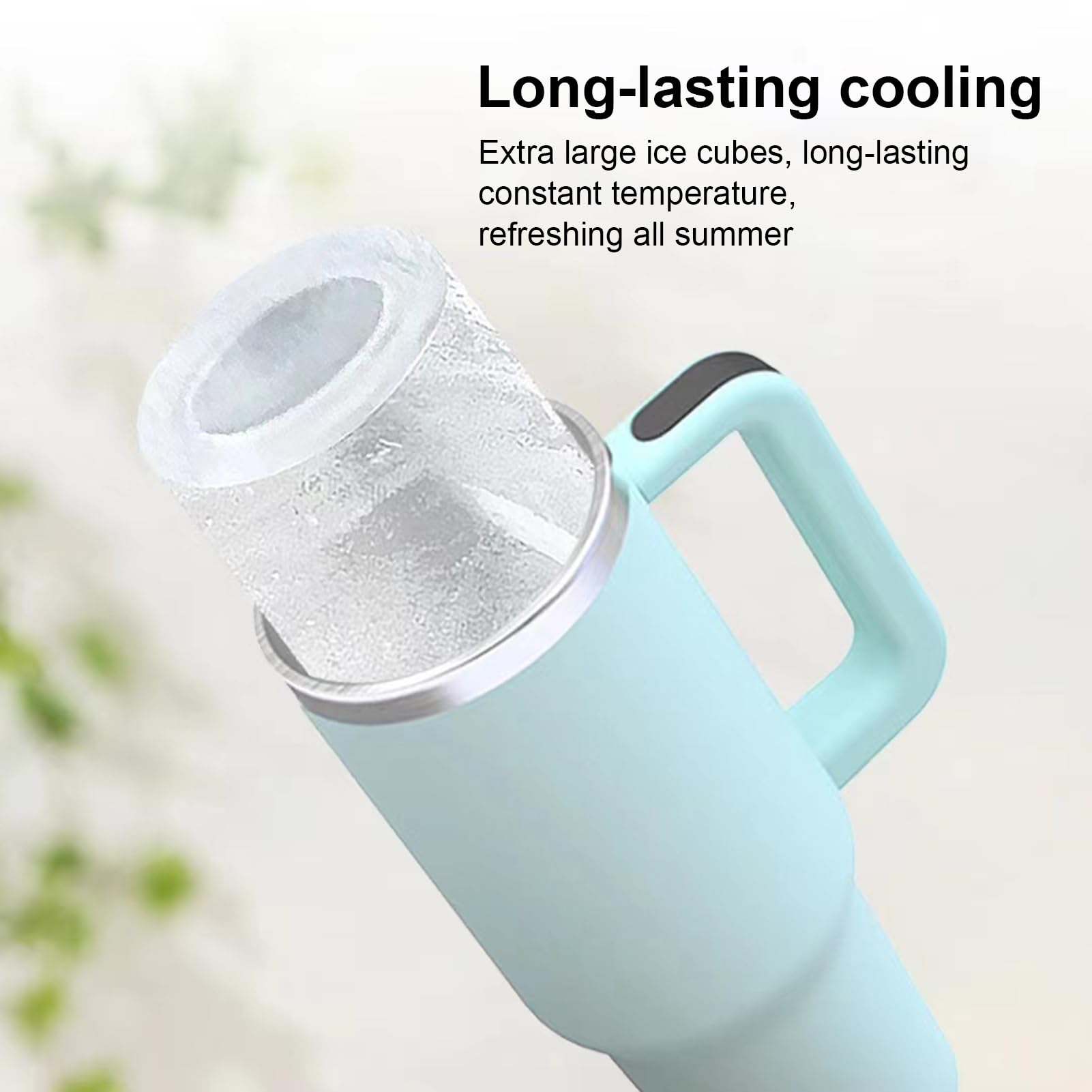 Vassoio per Cubetti di Ghiaccio Cilindrico, Modello di Tazza di Ghiaccio in Silicone Vuoto con capacità di 3 Pezzi per Cocktail di caffè, Coperchio Ermetico (BROWN