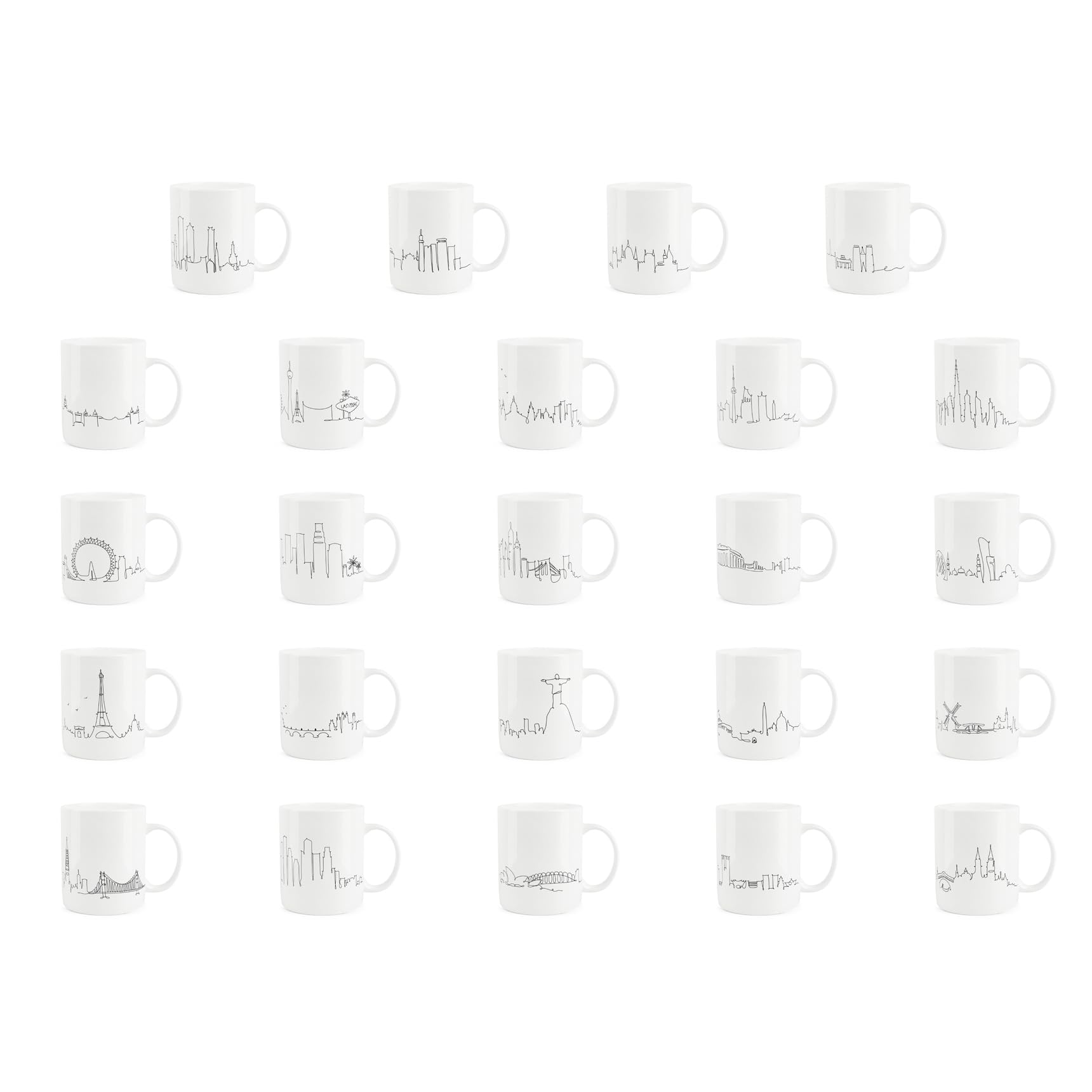 Purely Home New York City Skyline Collection - Bone China Mug White Coffee/Tea Present Gift for Travel Lovers - Image 4