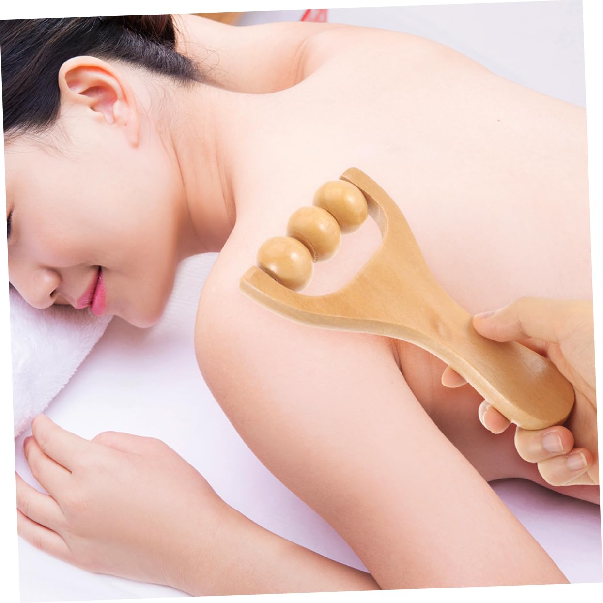 8 piezas Rodillo de Masaje de Madera Herramientas de Masaje Portátiles para Pies Espalda y Cuello Diseño Ergonómico para Relajación Casa Aire