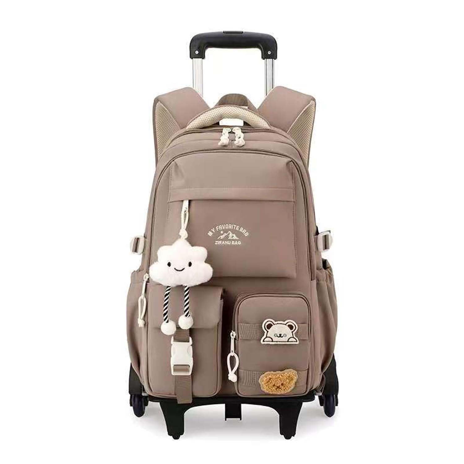 Sac à Dos à Roulettes pour Filles,Sac D'école pour Adolescents avec Chariot Amovible, Sacs d'école primaire Sac à dos à roulettes pour collégiens et lycéens