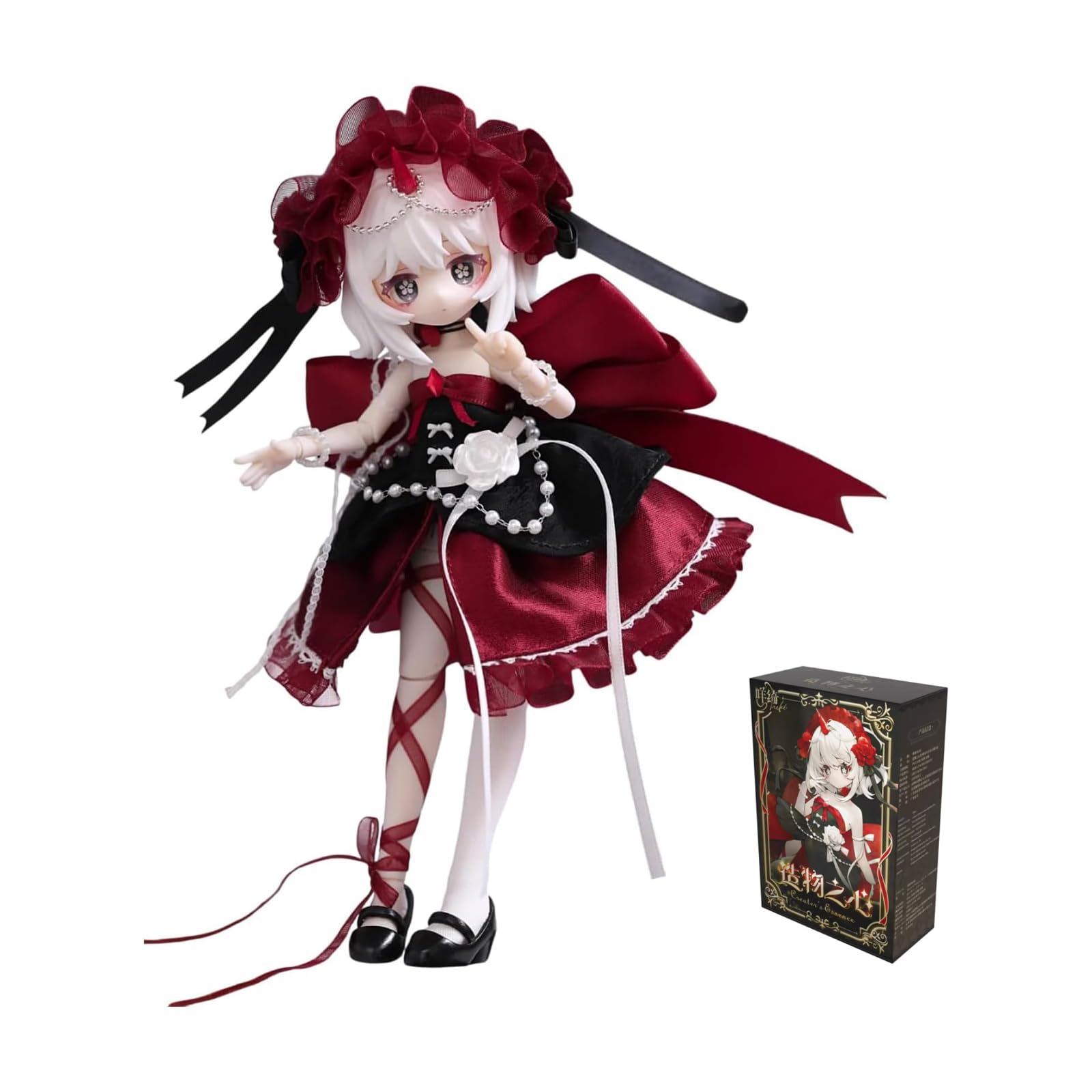 CALEMBOU BJD Blind Box, 1/8 Meki Creaters's Essence Series 16cm Ball Jointed Doll, Cute Dress Up Doll with Joints, Collection Action Figure for Birthday Christmas