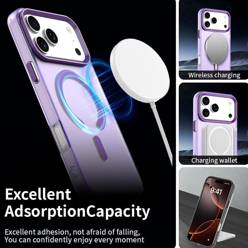 Cool Case for iPhone 17 Pro Magnetic Colorful Violet