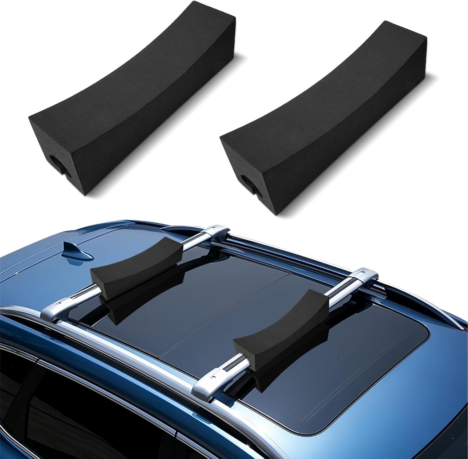 Auto Dachgepäckträger, 2 Stück Universal Weiche Dachträgerpolster 40,5x9x10 cm für Kajak Surfboard Kanu Snowboard Paddle Board