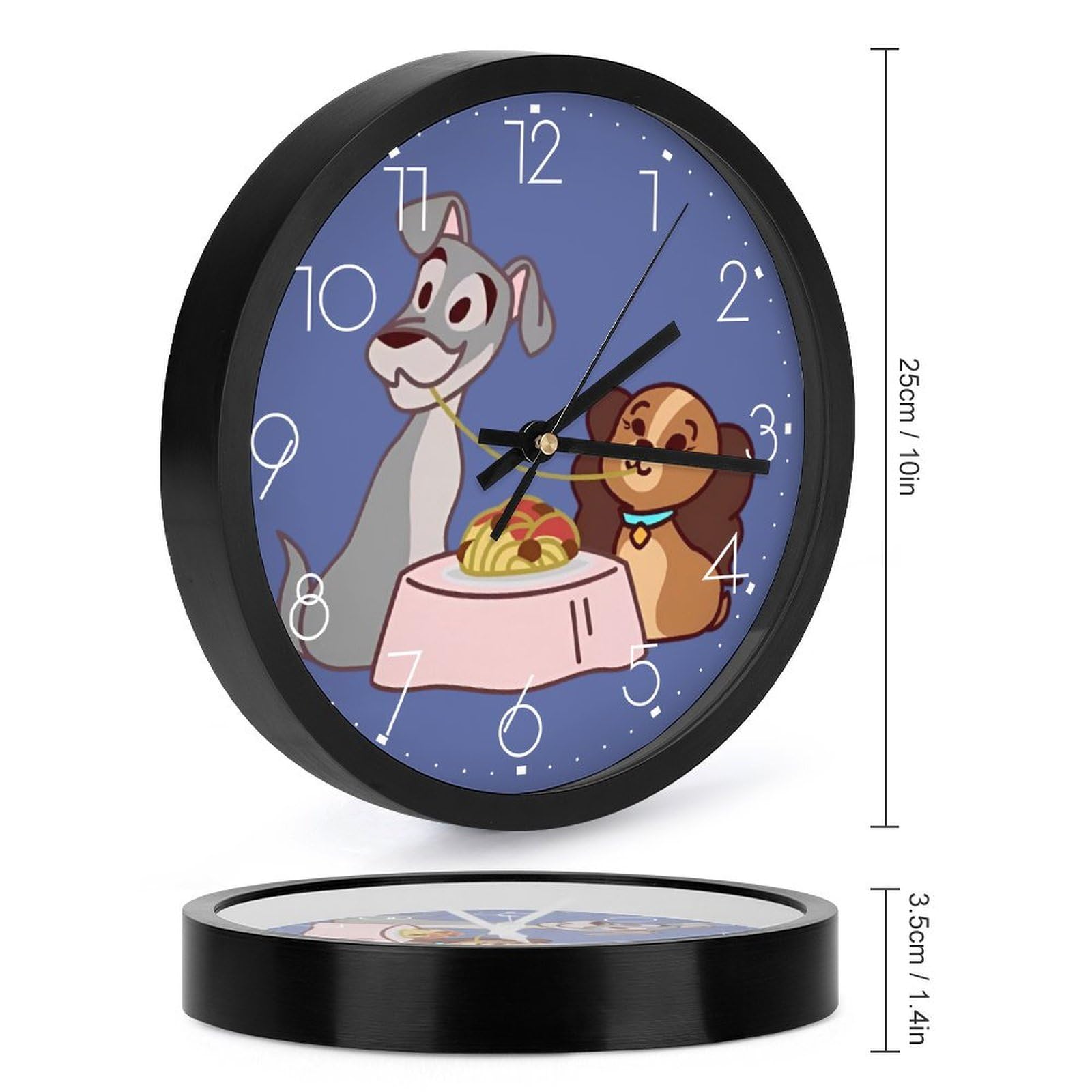 Amazon.co.jp: わんわん物語 静音 時計 壁掛け時計 掛け時計 直径 25.4