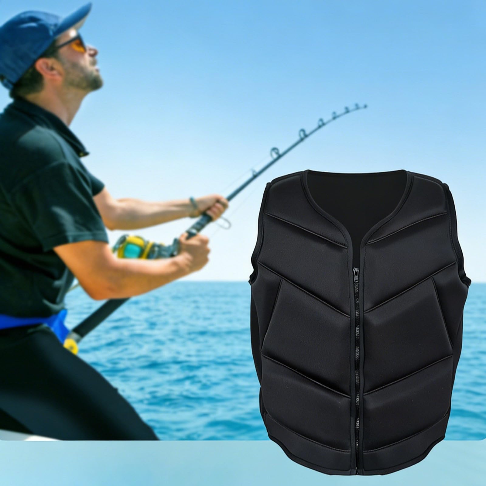 Generisch Damen Comp Wassersport Waterski Jetski Wakeboarden Safety Impact Weste - Top - Schwarz