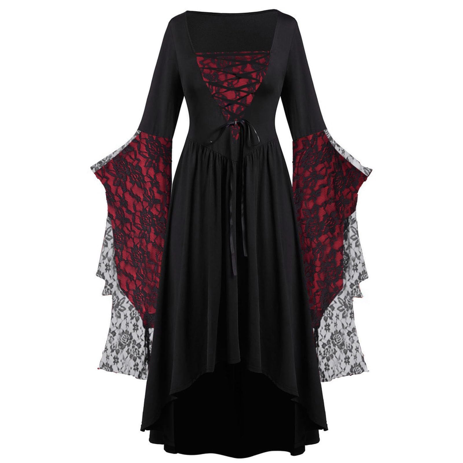 Halloween Costumes Victorian Witch Dresses Adult Fashion Plus Size Outfits Halloween Costumes for Women Gothic Medieval Dress Funny Fancy Costume Clothing Evening Party Prom Cocktail Vintage Elegant