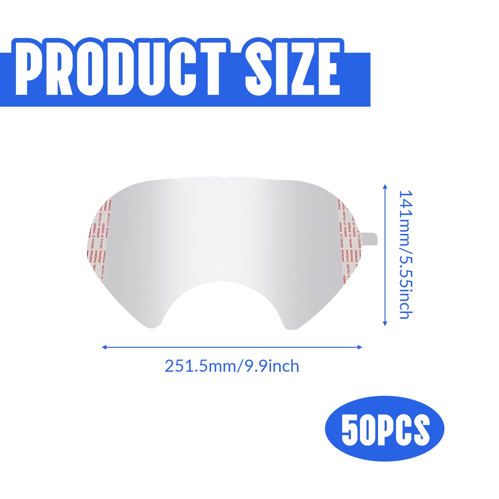 50 coperture per lenti a strappo, pellicola protettiva per maschera respiratoria integrale da 3 m serie 6885 6800 6900 6000