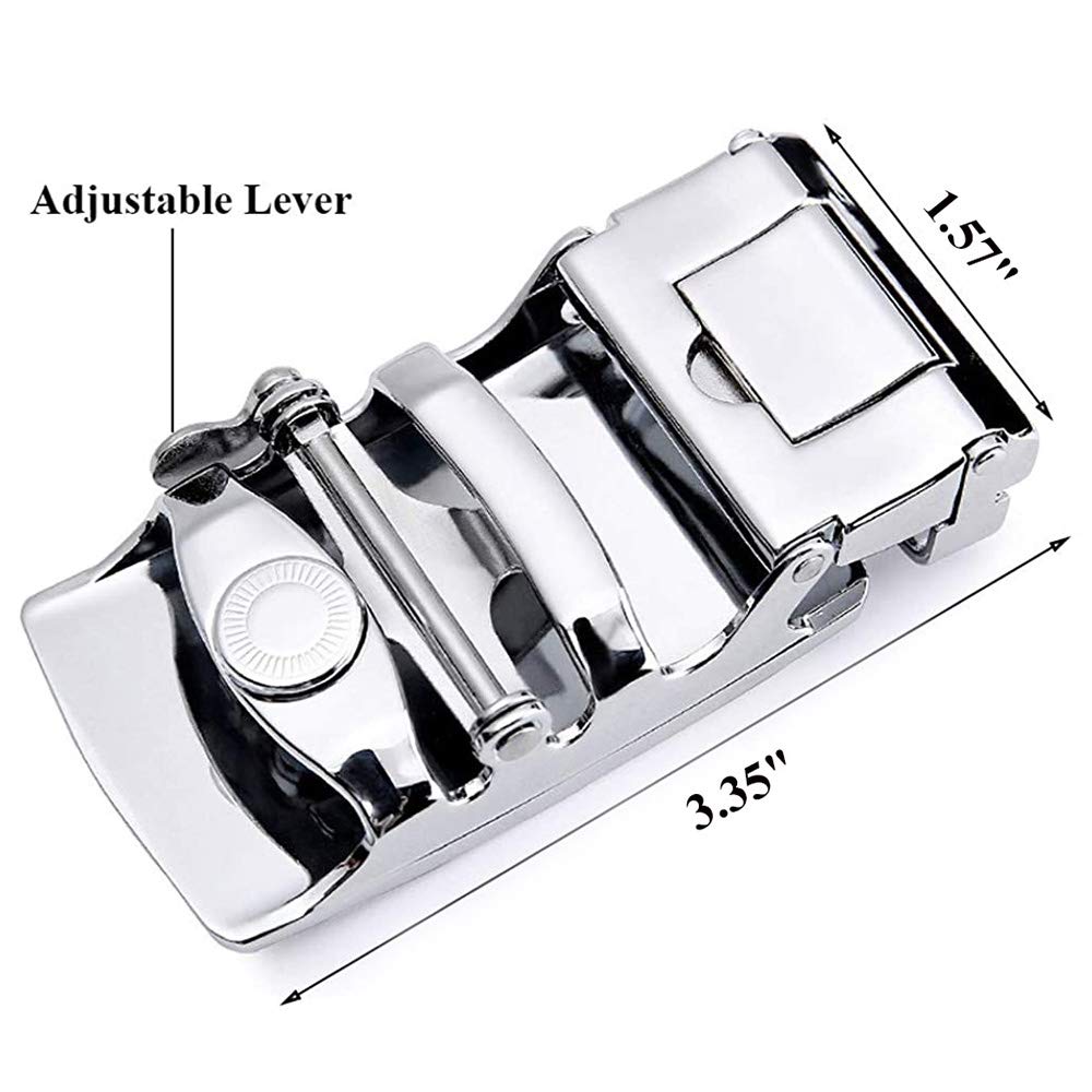 Hebilla de cinturón de trinquete de 1.575 pulgadas para hombre solo para correa de cinturón deslizante de 1 3/8 Reemplazo automático de hebilla de cinturón de cuero, 11 4