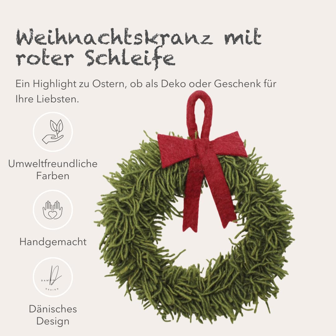 Én Gry & Sif Couronne De Porte Style Scandinave Avec Roses Blanches I Fait à La