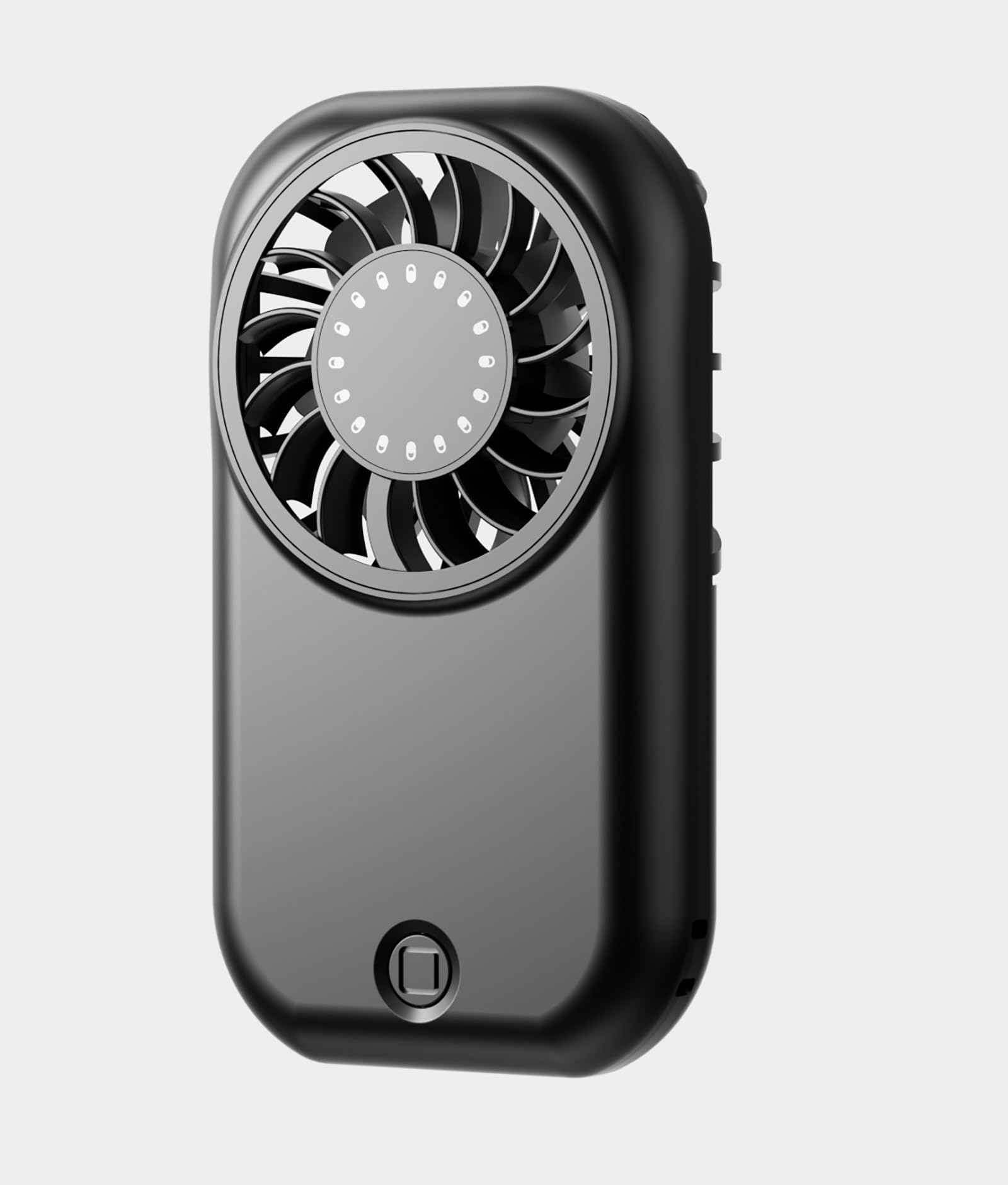 Portable Mini Handheld Turbo Fan,58g Compact Pocket Fan,5 Speeds Strong Cool Wind,USB-C Rechargeable Small Personal Hand Fans for Travel Cruise Concerts Hiking Sports Men Women Makeup & Lash (Black)