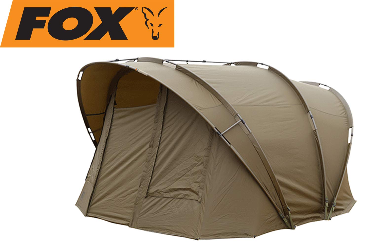 fox ranger 2 mann zelt R-Series Man XL Carp Fishing Tent for 2 Anglers, Khaki, 124