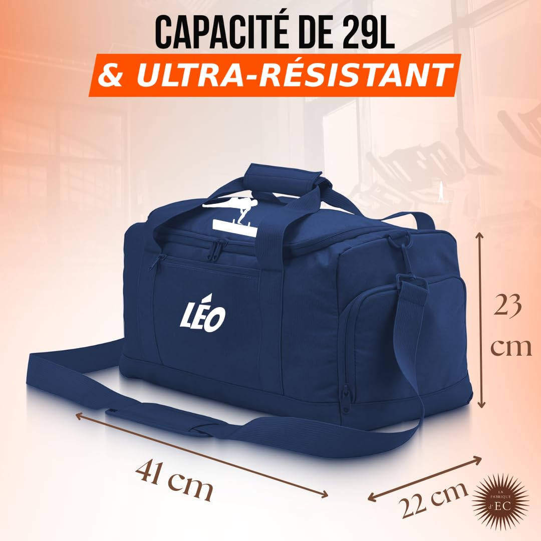 Sac de Sport Multi Sports personnalisé Motif Foot Basket Handball Judo Tennis Prénom