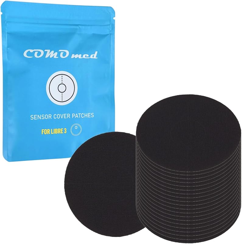 Sensor Cover Patches - Waterproof Adhesive Patches Compatible with Libre 3 - Waterproof & Sweatproof Cover for Continuous Glucose Monitor Sensor, Stable for 20 Days(20+ Pack) (Black)