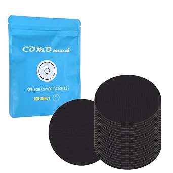 Sensor Cover Patches - Waterproof Adhesive Patches Compatible with Libre 3 - Waterproof & Sweatproof Cover for Continuous Glucose Monitor Sensor, Stable for 20 Days20+ Pack Black