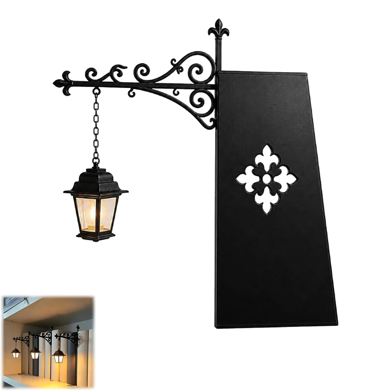 Library Lantern-Decorative Bookshelf Lighting, Vintage Hanging Lamp