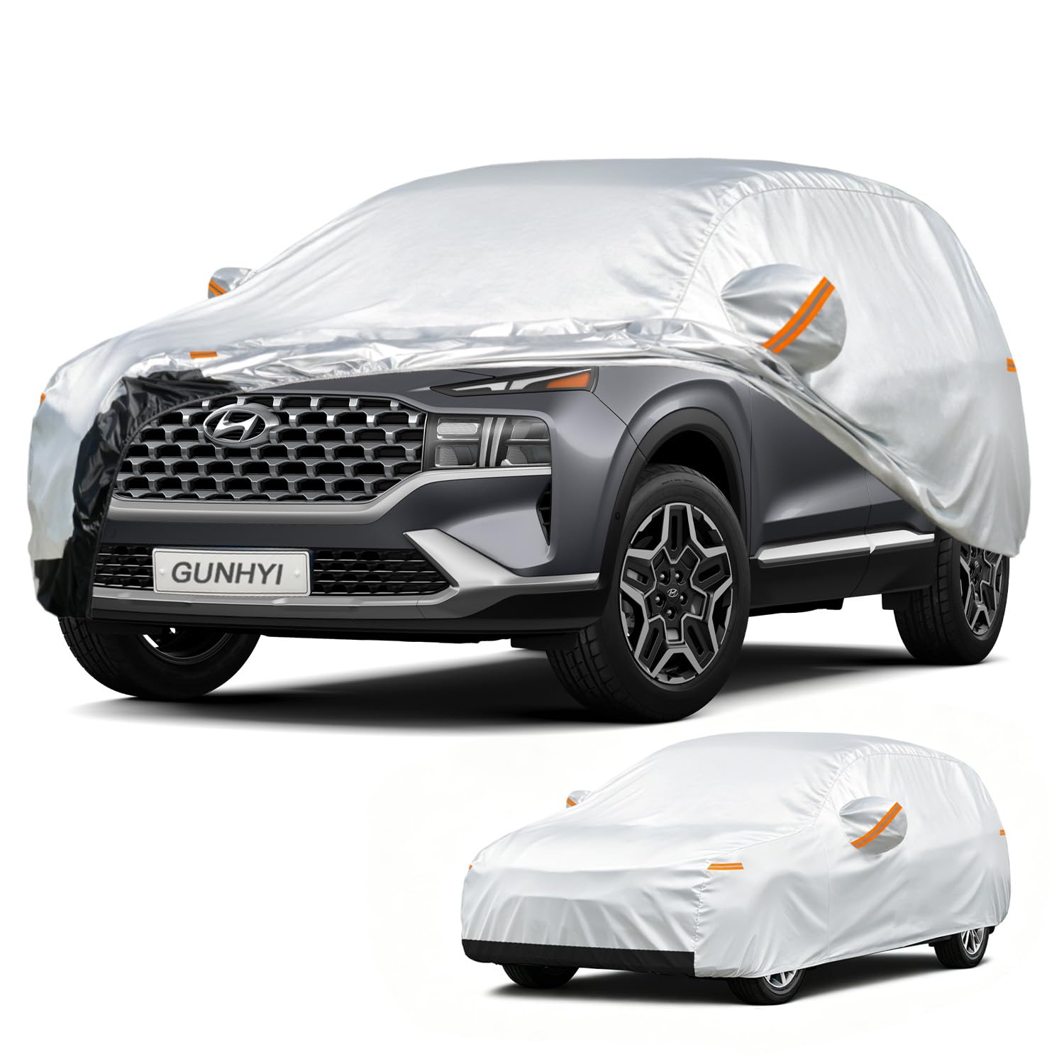 GUNHYI Waterproof SUV Car Cover Custom Fit Hyundai Santa fe (2006-2026) | All-Weather outdoor sun/rain/dust/snow protection, durable breathable Oxford fabric, soft paint-safe,cover for Automobiles.