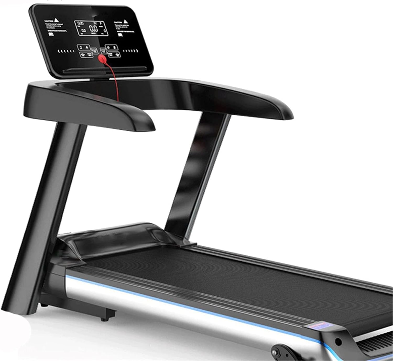 Caminadora Eléctrica Plegable para Hogar con Pantalla Ancha y Ruedas