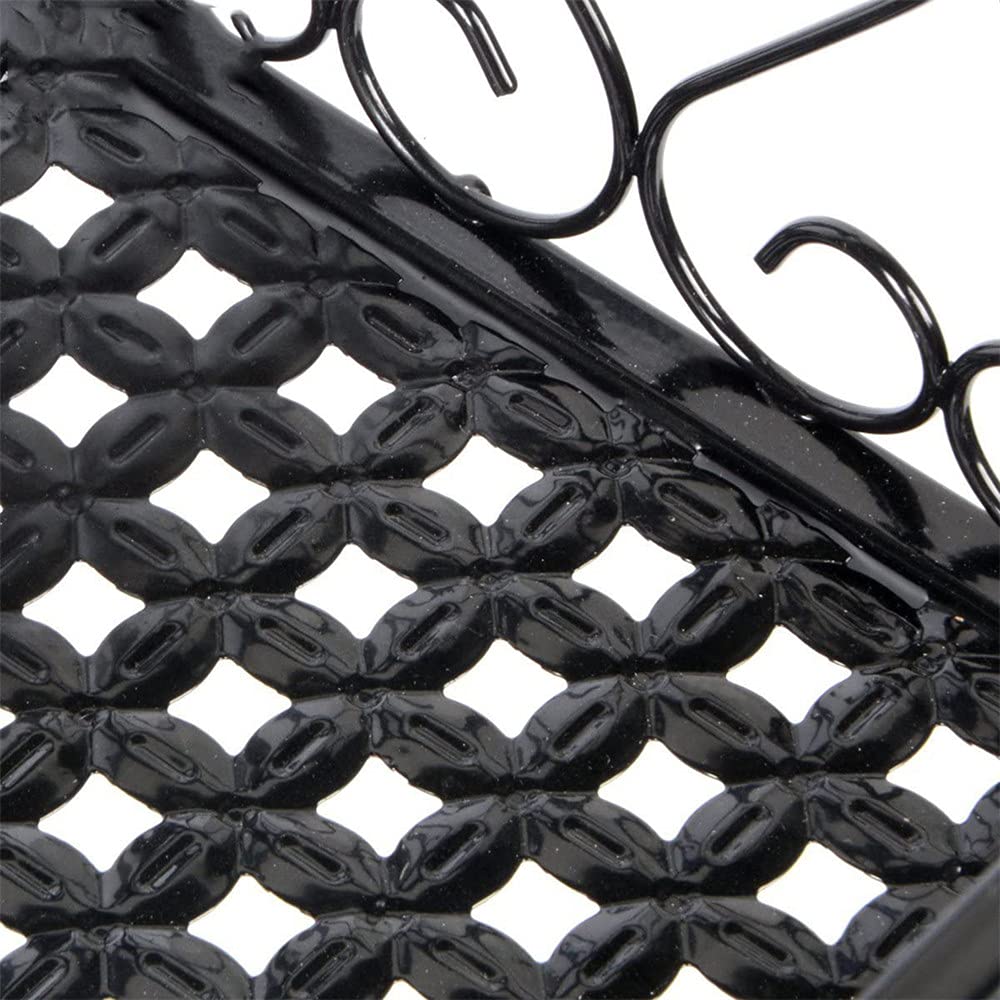 EuropeanStyle Stojak na kwiaty z kutego żelaza, trwały wiszący stojak na rośliny na balkon i wystrój ogrodu, 100 x 20 x 12 cm, idealny dla miłośników roślin