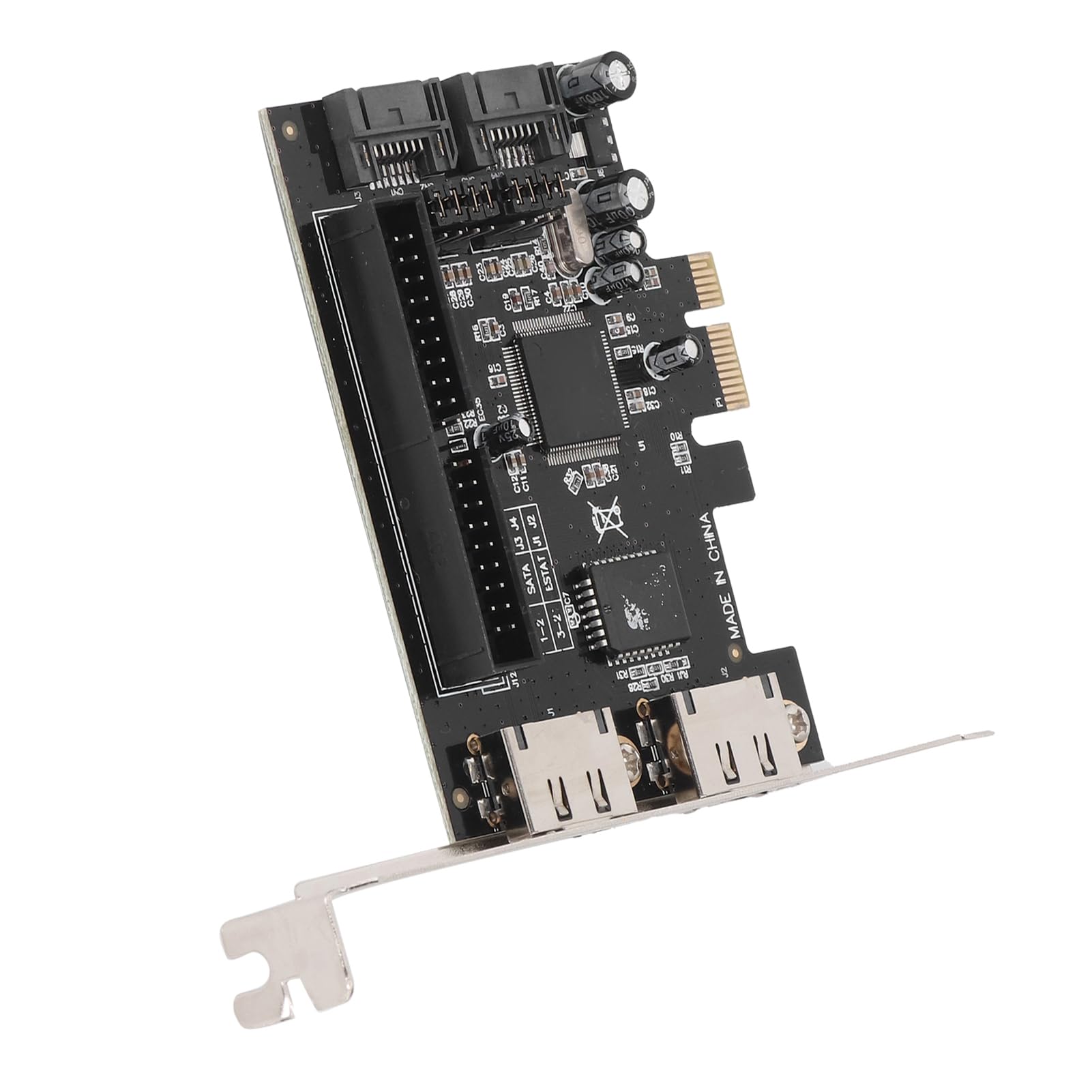 Carte Contrôleur PCI Express Serial ATA, Adaptateur 2 Ports PCIE vers Serial ATA ESATA IDE, pour 2000, 7, 8, Server 2003, Vista, Linux, OS X et Dos