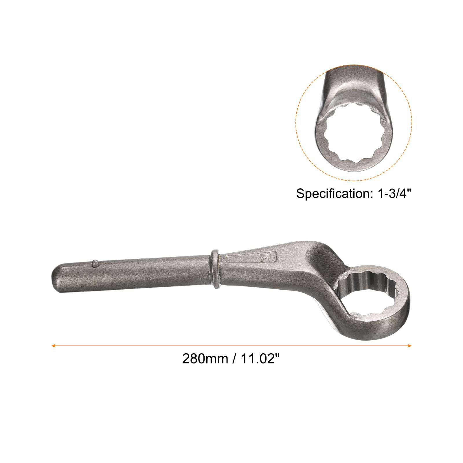 QUARKZMAN Klucz rurowy z końcem skrzynkowym Offset 1-3/4 "CR-V 12 bitów pojedyncze końcówki przesunięte Torx Klucze do skrzynki rurowej z wysokim kołnierzem do dokręcania śruby